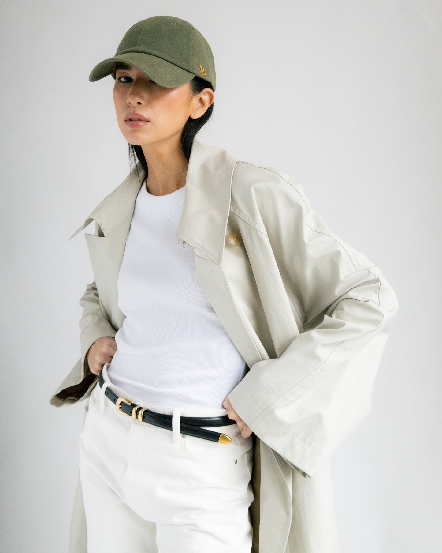 Olive Organic Cotton Stretch Twill