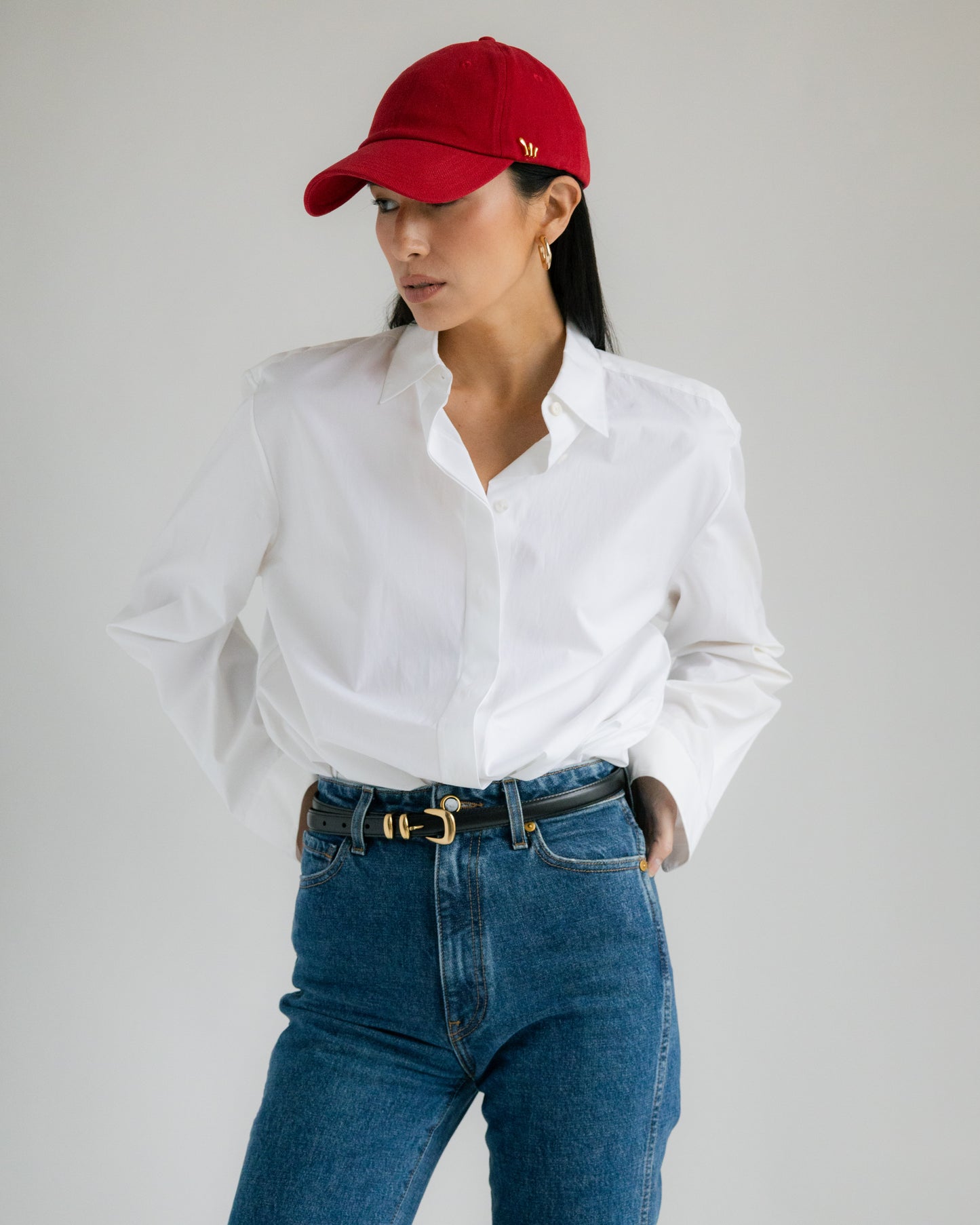 Cherry Organic Cotton Stretch Twill