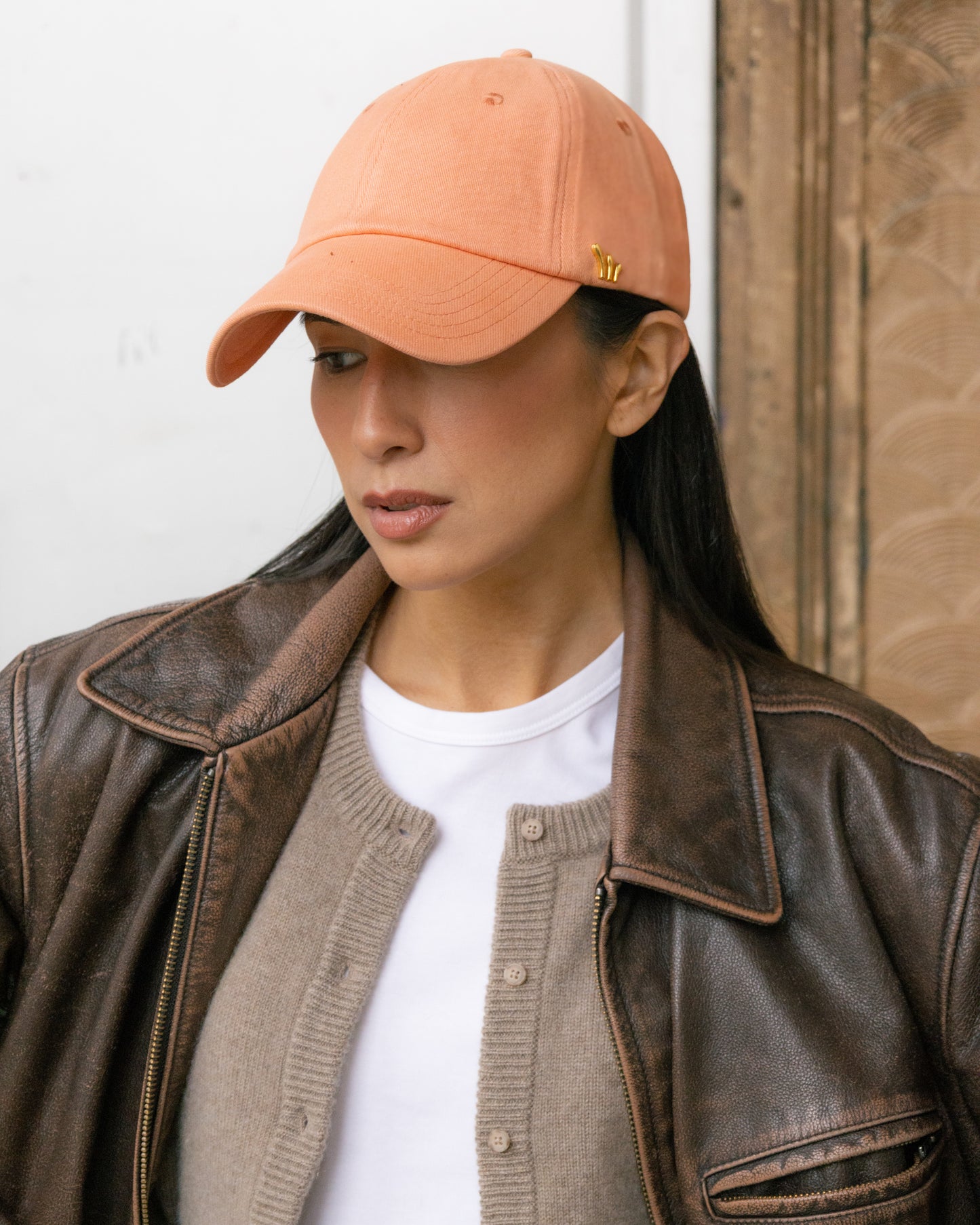 Peach Organic Cotton Stretch Twill