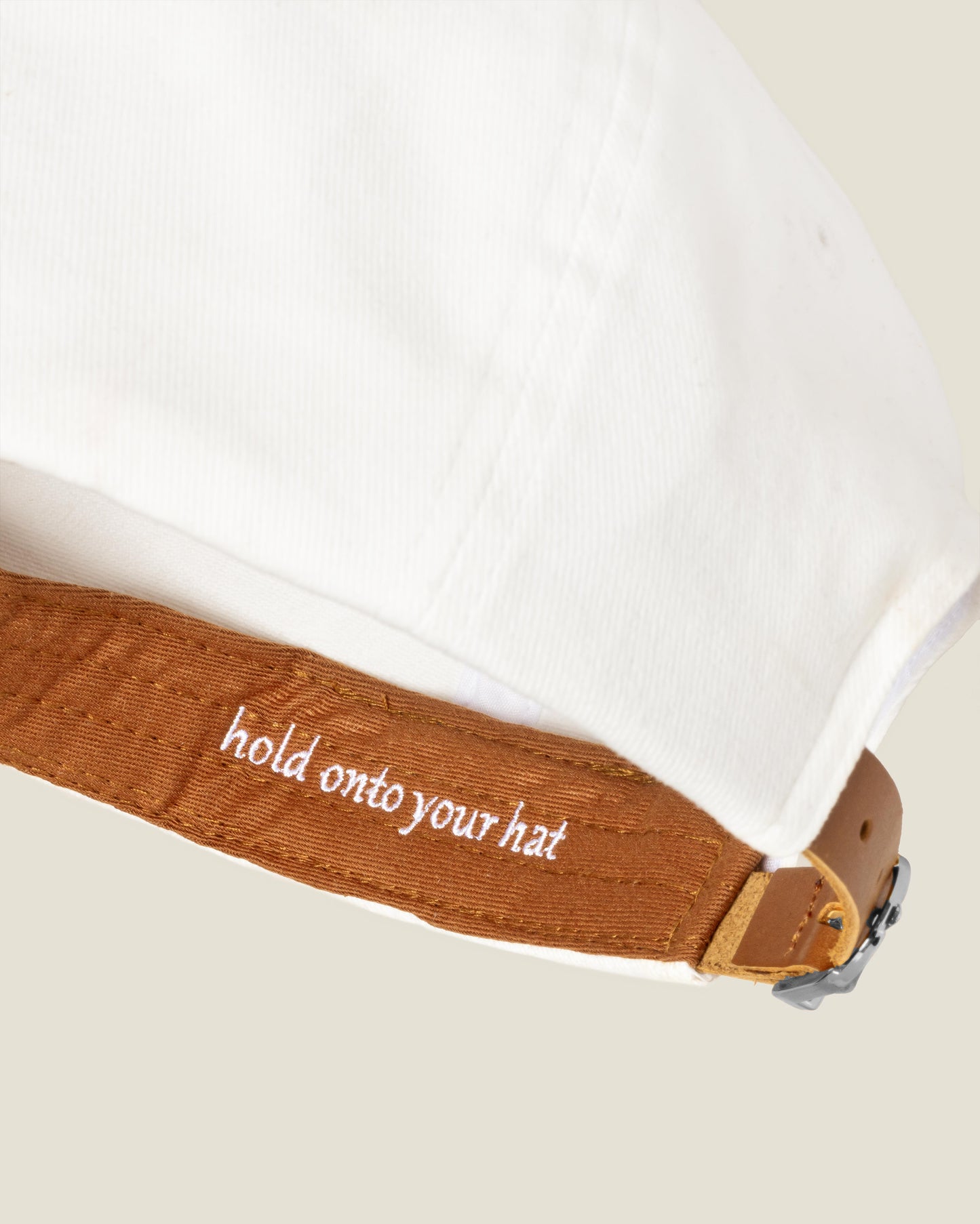 Ivory Organic Cotton Stretch Twill with Silver Hardware