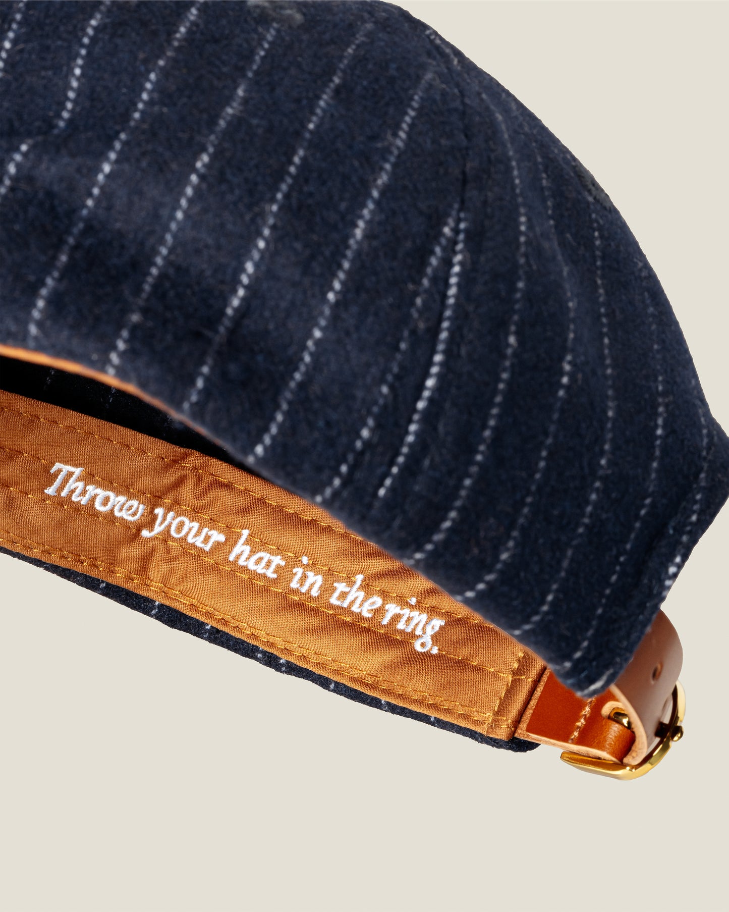 Navy Wool Pinstripe