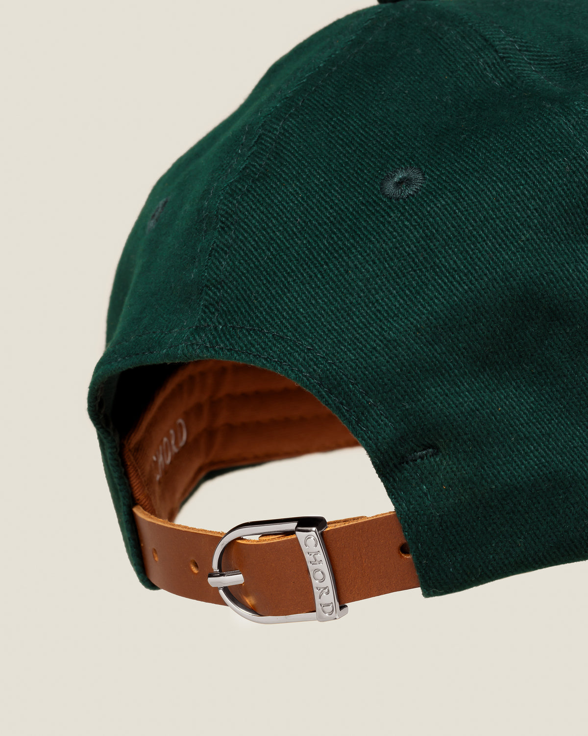 Emerald Green Organic Cotton Stretch Twill with Silver Hardware