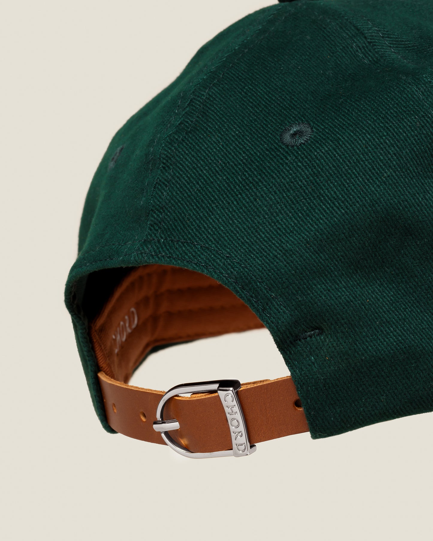 Emerald Green Organic Cotton Stretch Twill with Silver Hardware