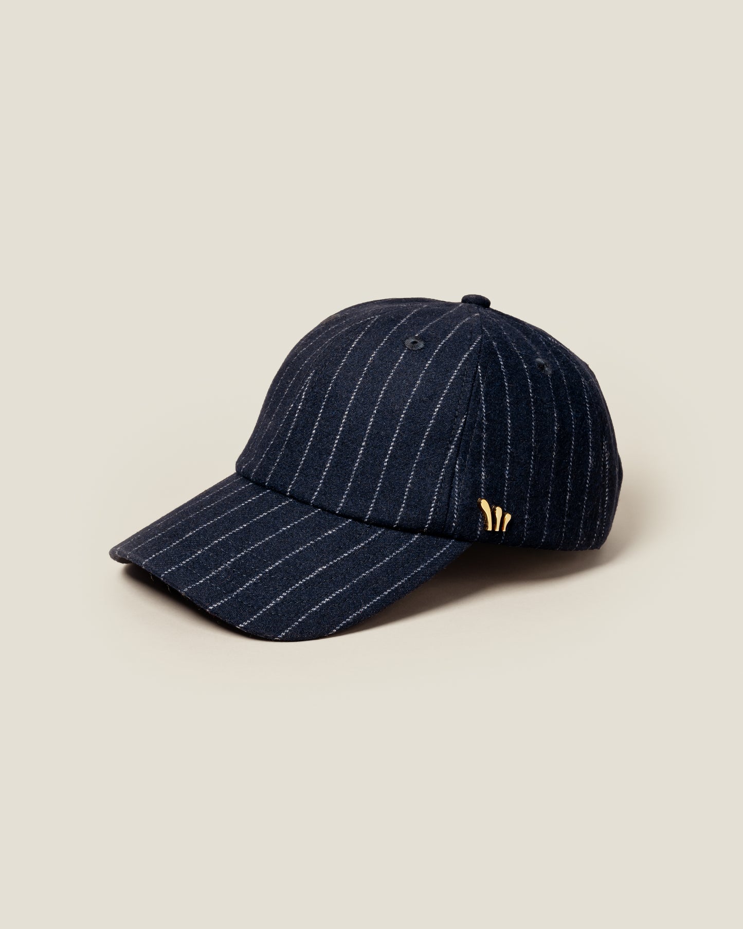 Navy Wool Pinstripe