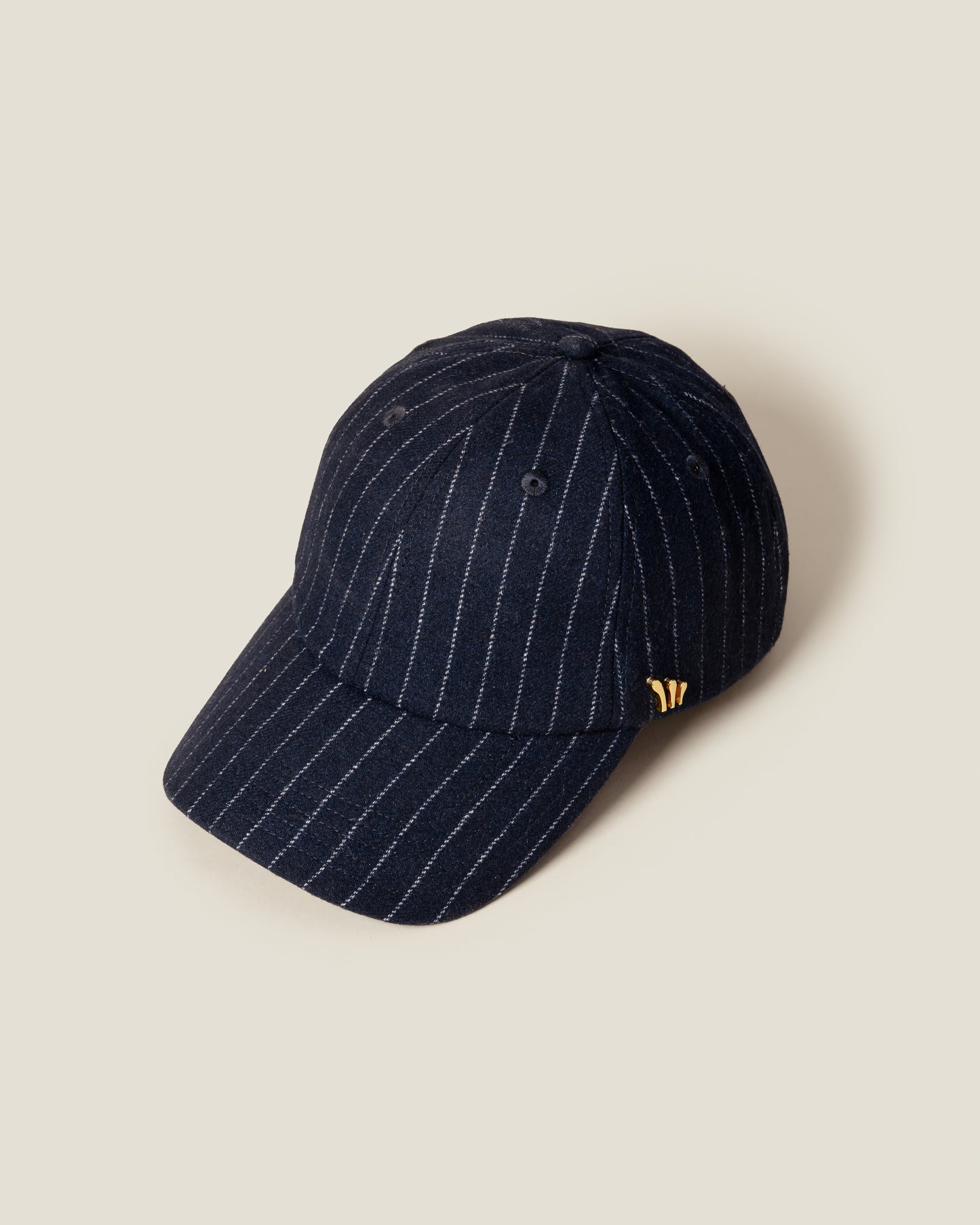 Navy Wool Pinstripe