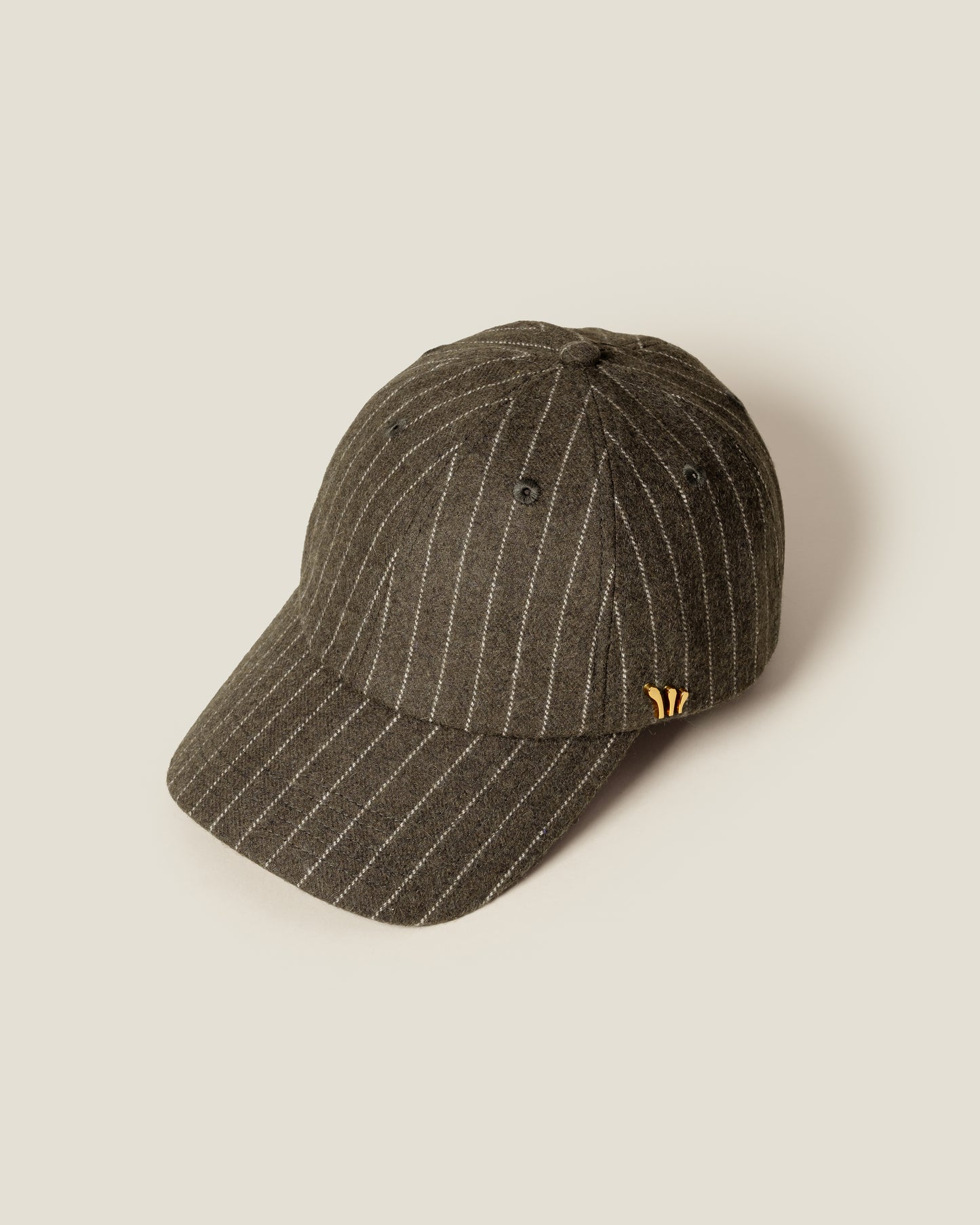 Olive Wool Pinstripe