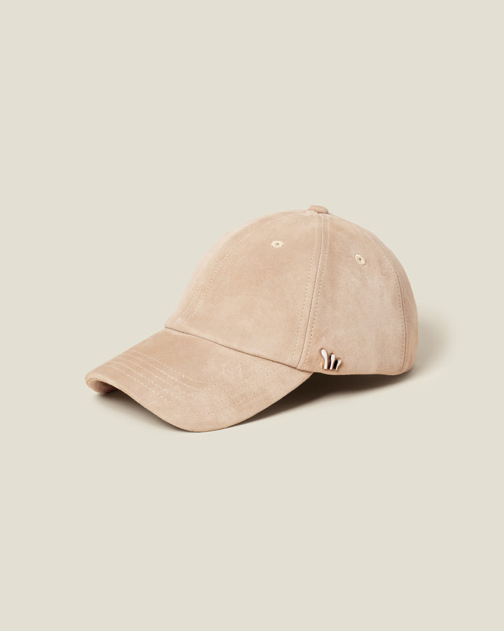 Sand Suede with Silver Hardware